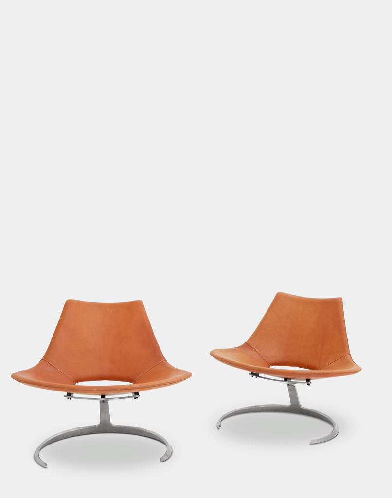 A pair of Scimitar Chairs by Preben Fabricius & Jørgen Kastholm